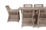 Латте бежевая обеденная группа из искусственного ротанга