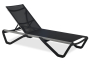 Шезлонг-лежак металлический Wave (черный)