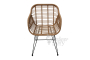 Набор мебели Адриан Мини (2 стула+стол Ø52см, каркас черный, ротанг беж.)