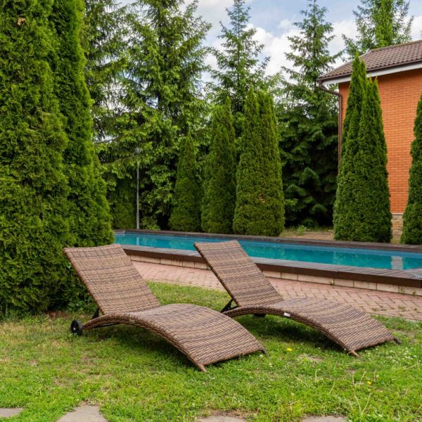 Комплект шезлонгов Royal Family AGATA без матраса в коричневом цвете