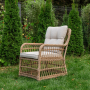 Плетеное кресло Royal Family ISABELLA из искусственного ротанга в соломенном цвете