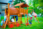 Детская игровая площадка Jungle Cottage + Train Module + Swing Module
