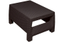 Столик журнальный YALTA SMALL TABLE (Ялта) темно коричневый из пластика под искусственный ротанг