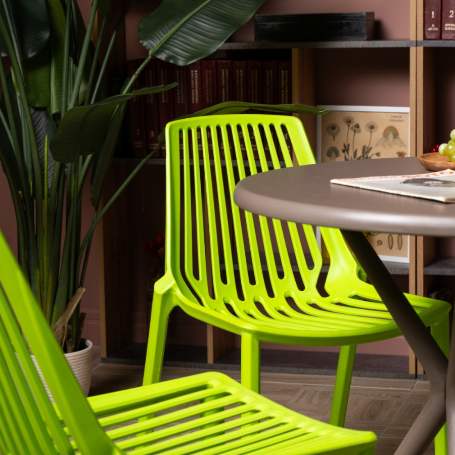 Комплект стол TOM (капучино) + 4 стула NICO (зеленый)