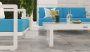 Лаунж зона SILENA голубая - белый каркас