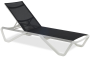 Шезлонг-лежак металлический Wave белый, антрацит