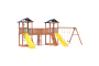 Детская площадка Спортивный городок 6 крыша тент с качелями и узким скалодромом