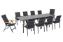 Nora-Andy 8N2R, комплект обеденной мебели антрацит/коричневый, алюминий