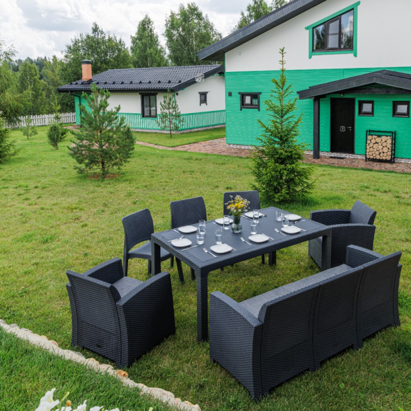 Обеденный комплект Royal Family LANA DINING XL графит