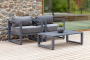Набор садовой мебели CAPRI / 3 предмета: 2 кресла, столик / серый (S2B)