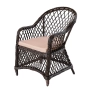Кресло Уэльс ажурное плетение с подушкой Мореный дуб