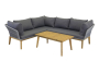 Комплект мебели угловой Paris Corner Set Gray из акации и роупа