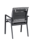 Стул садовый из алюминия Лагуна Callisto giardino серый/антрацит