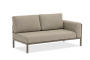 Stockholm, диван бежевый/коричневый, алюминий, левый