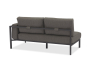 Stockholm, диван антрацит/серый, алюминий, левый