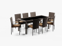 НИЛАМИТО обеденная группа из искусственного ротанга (dark brown)