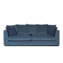 Диван Roberto трехместный шенилл синий