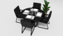 PRIMAVERA обеденная группа карбон/чёрный с подлокотниками