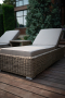 LEON шезлонг лежак из искусственного ротанга