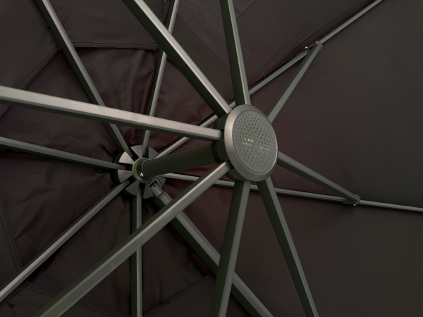 Уличный зонт SKY круглый в комплекте с базой черный