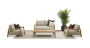 Коста тик Комплект лаунж мебели натуральный/бежевый, тик, 4 персоны