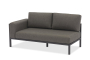 Stockholm, диван антрацит/серый, алюминий, правый