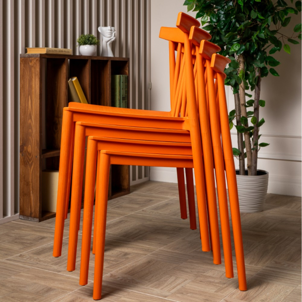 Комплект обеденных стульев Royal Family KAI (4 шт.) оранжевый
