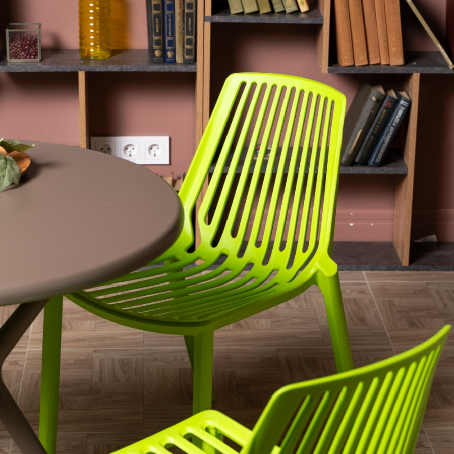 Комплект стол TOM (капучино) + 4 стула NICO (зеленый)