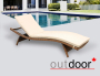 Шезлонг из ротанга OUTDOOR Палермо, коричневый