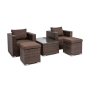 Лаунж зона MILAN (Милан) на 2 персоны коричневого цвета