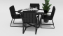 PRIMAVERA обеденная группа карбон/чёрный с подлокотниками