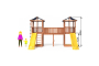 Детская площадка Спортивный городок 6 крыша тент