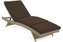 MARA шезлонг-лежак коричневый из искусственного ротанга