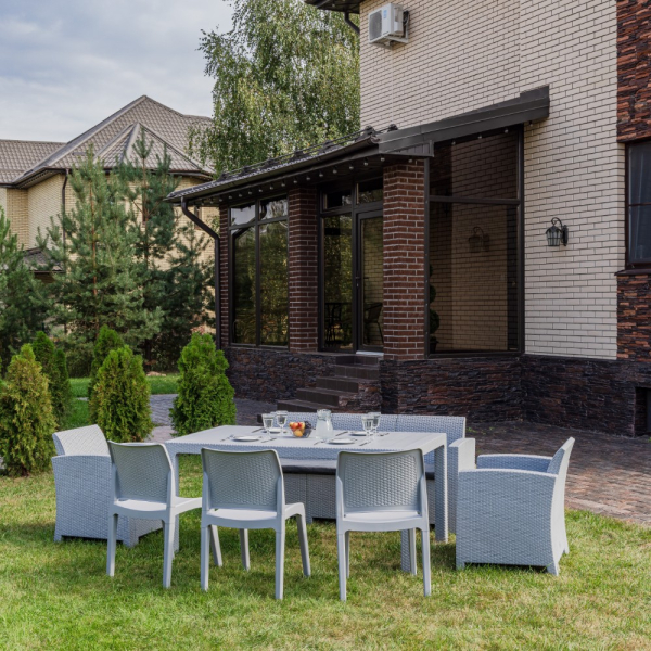 Обеденный комплект Royal Family LANA DINING XL светло-серый