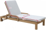 Шезлонг деревянный с матрасом Rimini бежевый