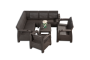 Комплект мебели YALTA CORNER RELAX SET XL (Ялта) темно коричневый из пластика под искусственный ротанг