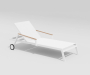 Шезлонг SOGNO белый из алюминия
