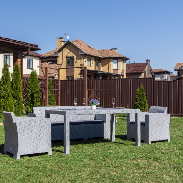 Обеденный комплект Royal Family LANA LUX DINING S светло-серый