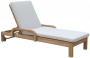 Шезлонг деревянный с матрасом Rimini бежевый