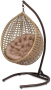 Подвесное кресло FRESCO светло коричневое из искусственного ротанга