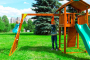 Детская игровая площадка Jungle Cottage + Rock + SwingModule Xtra + Рукоход