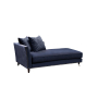Диван-кушетка Sorrento правая велюровая темно-синяя