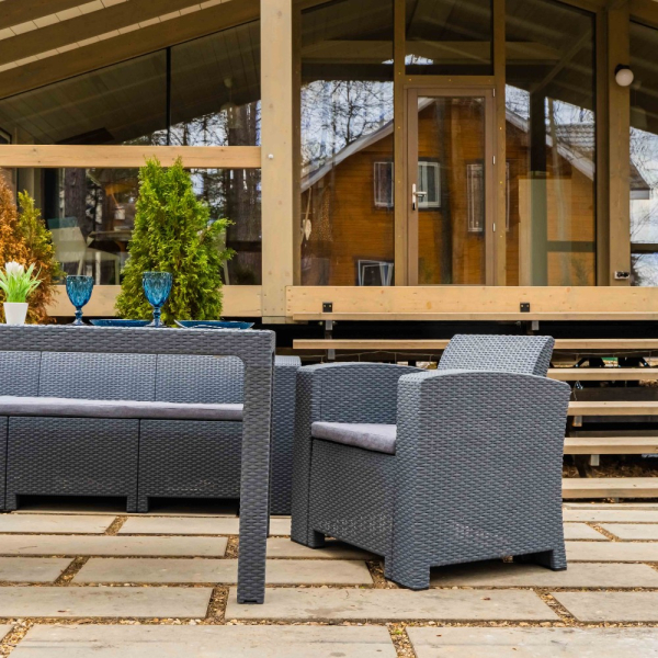 Обеденный комплект Royal Family LANA LUX DINING S графит