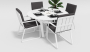PRIMAVERA обеденная группа белый/антрацит с подлокотниками