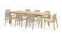 Коста тик Комплект обеденной мебели натуральный/бежевый, тик/алюминий/веревка, 8 персон