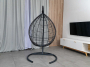 Подвесное кресло-кокон OSTIN шнур темно-серый + каркас