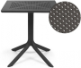 Стол пластиковый обеденный Clip 70, антрацит, 700х700х750 мм