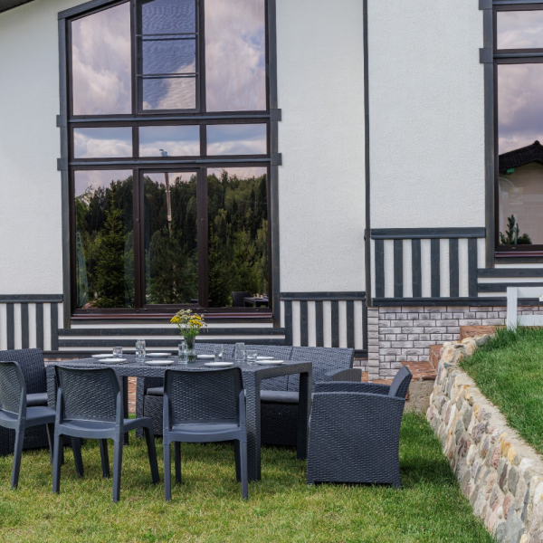Обеденный комплект Royal Family LANA DINING XL графит