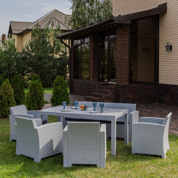 Обеденный комплект Royal Family LANA DINING L светло-серый