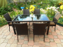 Милан обеденная группа из искусственного ротанга (dark brown)